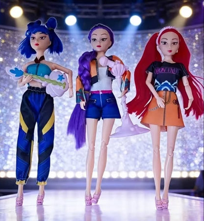 Hermosas Muñecas kpop Demons hunters incluye 3 muñecas(Tamaño de una Barbie)