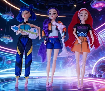 Hermosas Muñecas kpop Demons hunters incluye 3 muñecas(Tamaño de una Barbie)