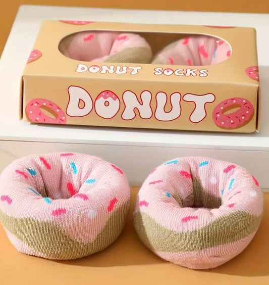 Par de medias de donuts y par de medias de café talla Adultos