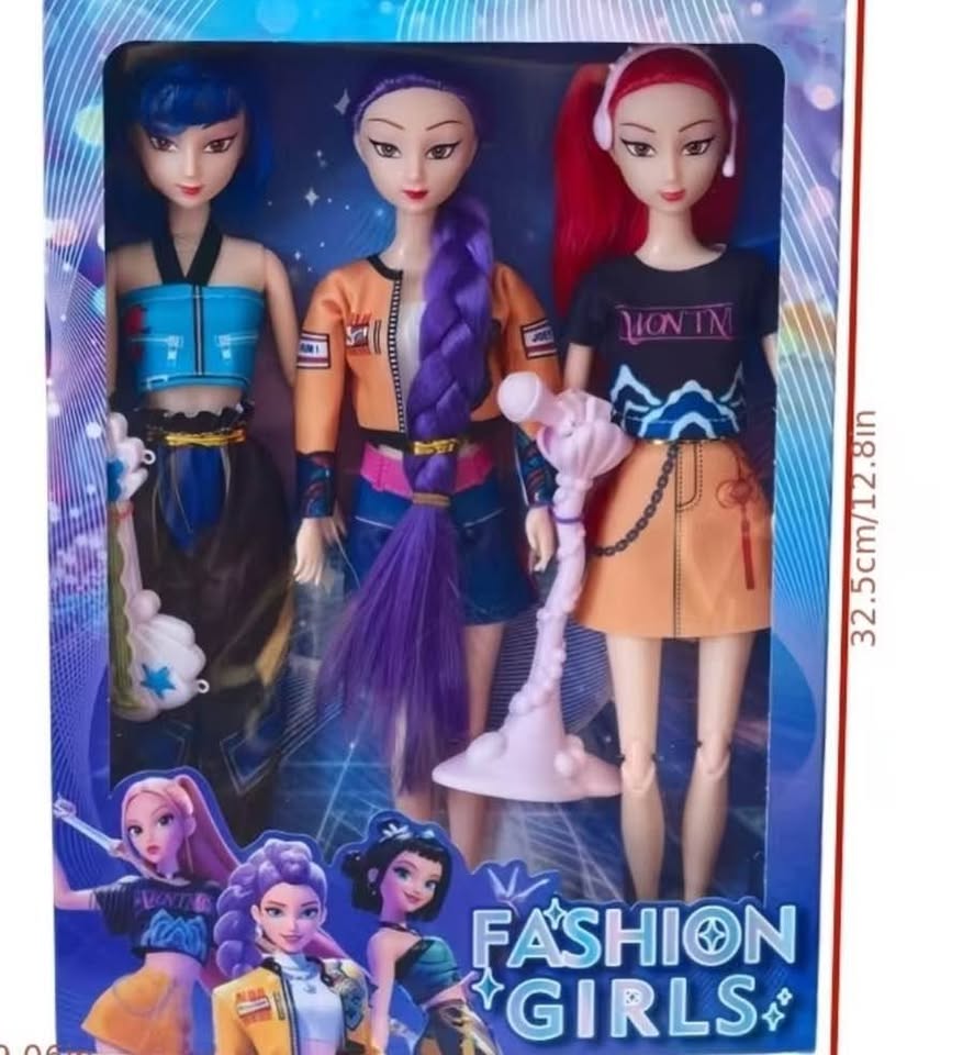 Hermosas Muñecas kpop Demons hunters incluye 3 muñecas(Tamaño de una Barbie)