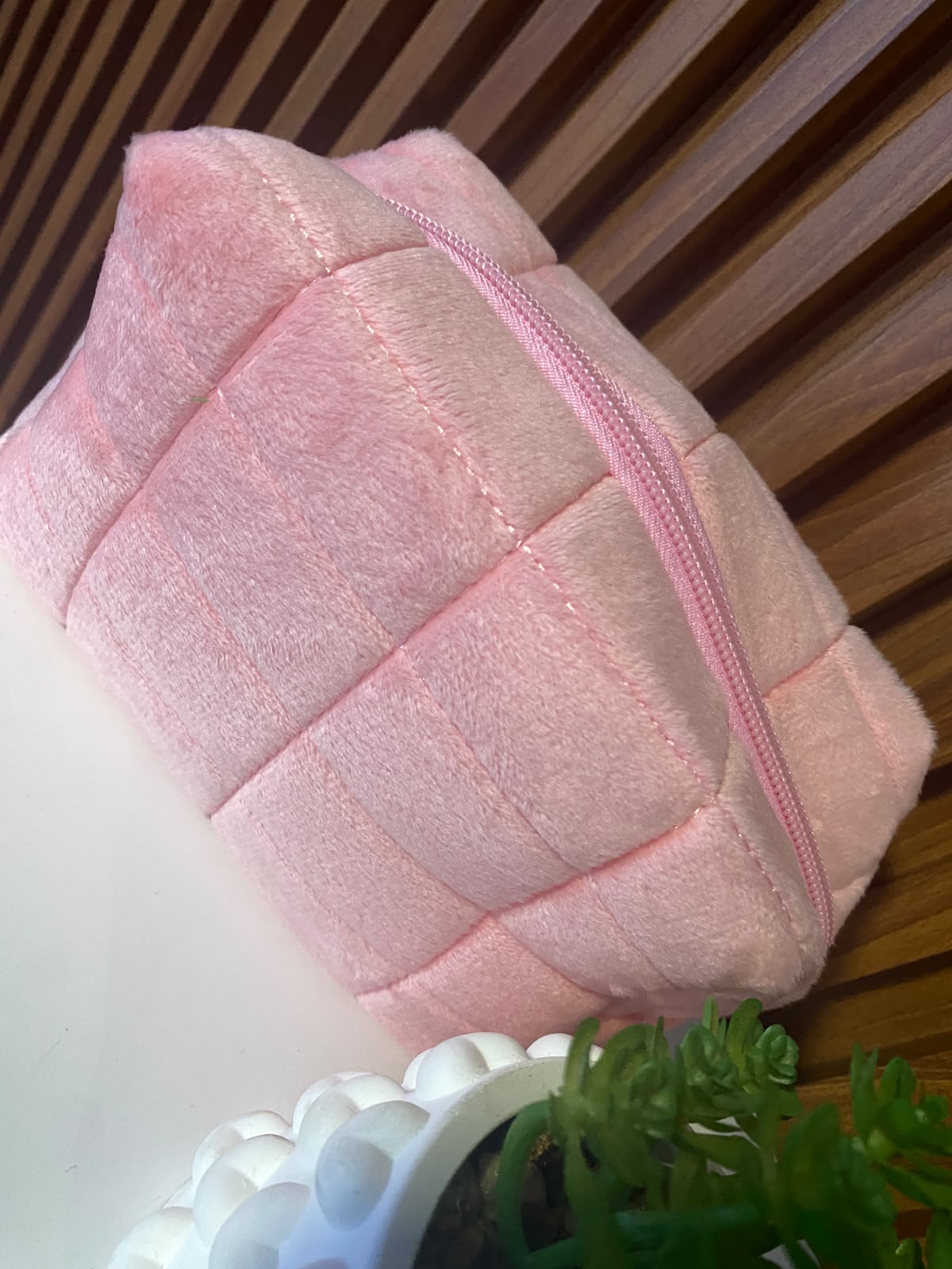 Neceser color rosado tela Alcochada