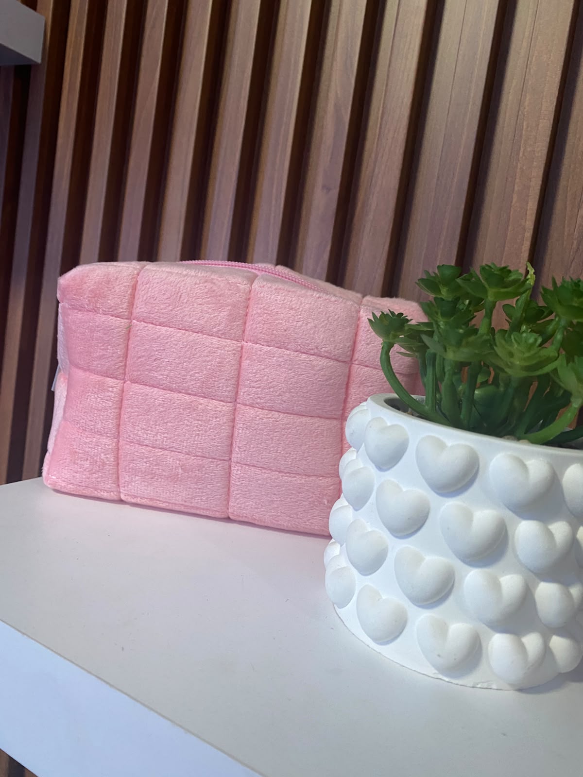 Neceser color rosado tela Alcochada