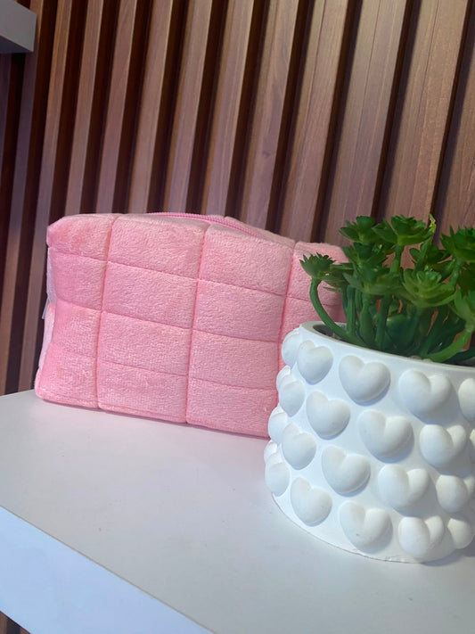 Neceser color rosado tela Alcochada