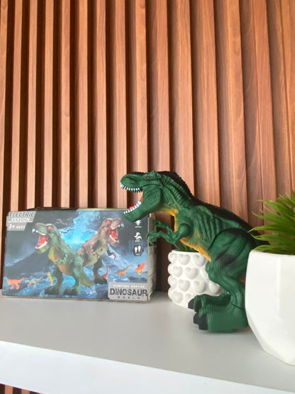 Dinosaurio de juguete interactivo con movimiento,luces y sonido