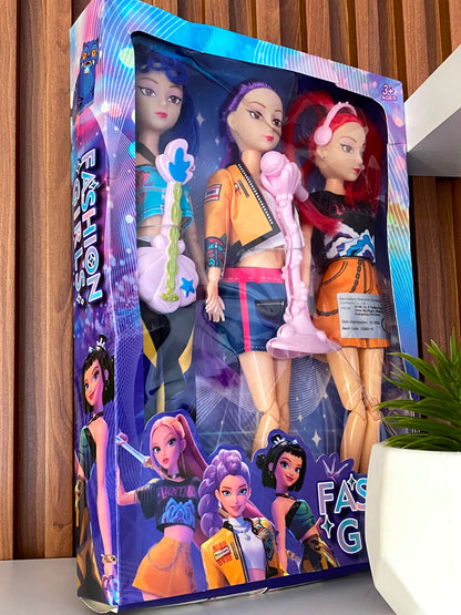 Hermosas Muñecas kpop Demons hunters incluye 3 muñecas(Tamaño de una Barbie)